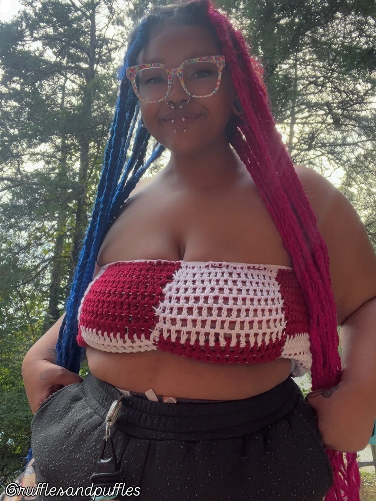 Nezuko Checkered Tube Top