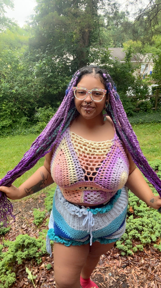 Summer Fishnet Grannysquare Bralette