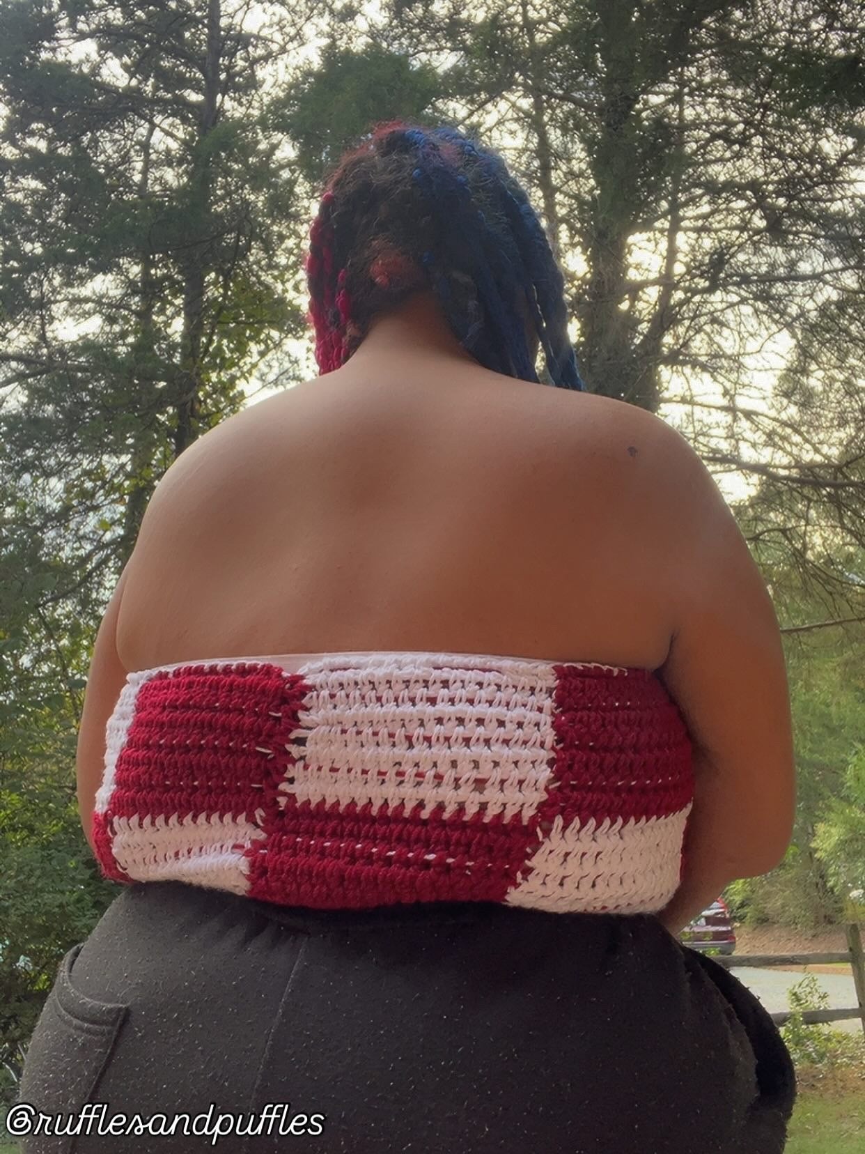 Nezuko Checkered Tube Top