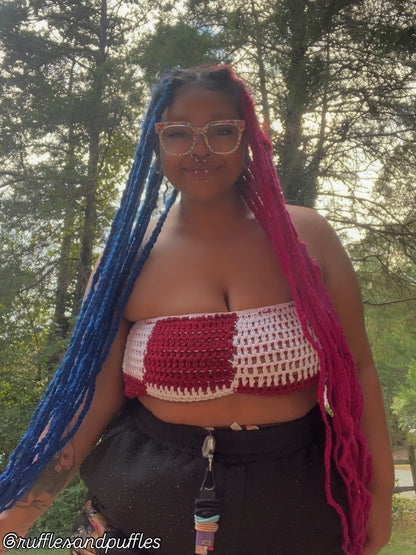 Nezuko Checkered Tube Top